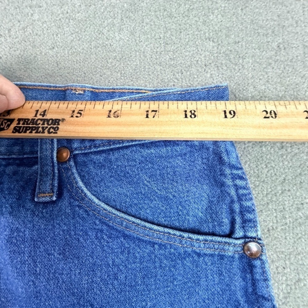 Vtg Wrangler Cowboy Cut Jean Mens Actual Fit 38x36 Blue Faded Denim Straight Leg - Picture 5 of 13